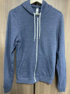  American Apparel Parker American Apparel Roth apa Parker gray Zip up sweat long sleeve cotton 