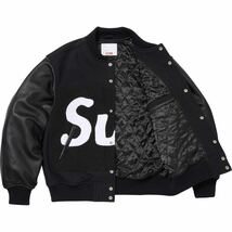 【新品未使用】 24SS 新品 SUPREME シュプリーム BIG LOGO CHENILLE VARSITY JACKET スタジャン BLACK S ブラック 黒色 即決早い者勝ち_画像2