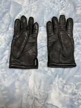 【良品】【送料最安360円】 ATTACHMENT アタッチメント LEATHER GLOVE レザーグローブ 手袋 BLACK ブラック 黒色 即決早い者勝ち_画像4