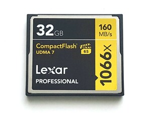 ☆美品☆ CFカード 32GB 1066x レキサー プロフェッショナル Lexar Professional コンパクトフラッシュ CompactFlash Card