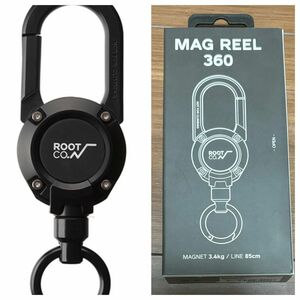 ROOT CO. GRAVITY MAGREEL 360 マグネット カラビナ リール　カラー:ブラック 