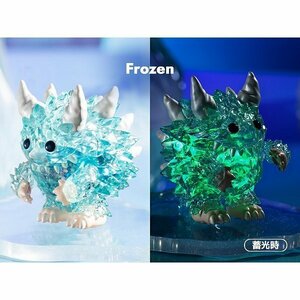 フィギュア　Frozen　蓄光　POPMART INSTINCTOY Monster Fluffy Joyful Life　シリーズ　ポップマート　マスコット　人形　氷