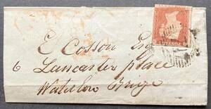 [ England ]1844 year QVpe knee red 1p( less eyes strike ). entire London city flight * superior article 