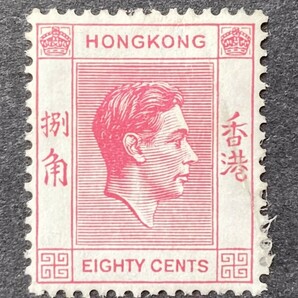 【英領香港】1938-41年 KG VI 普通・記念切手 5種 未使用 OH/良品 の画像5