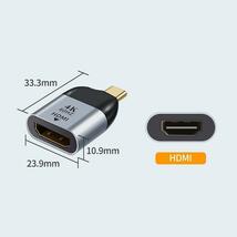 USB C-VGA ミニD-Sub 15ピン 1080P 変換アダプタ USB3.1 Type C to VGA 2K コンバータ 音声サポート オスーメス 灰_画像2