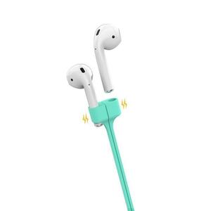 AHASTYLE アップル AirPods エアポッズ用 紛失防止 シリコン ストラップ マグネット付　軽量　脱着簡単 ホワイト