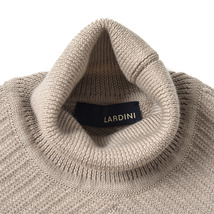 厳選 新着 新品 ラルディーニ LARDINI ニット セーター タートルネック 長袖 秋冬 エクストラファインメリノ ウール ベージュ 388461-S_画像6