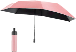 折り畳み傘 後ろが長い リュックが濡れない 背中が濡れない 夜光反射材 軽量 晴雨兼用 撥水 日傘 耐風 7本骨 ピンク
