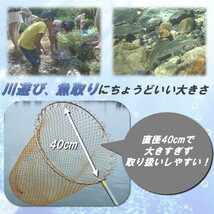 玉網 タモ 替網 玉替え網 大型たも網 ランディングネット タモ網 釣りネット 釣り 網 磯替網 茶_画像4