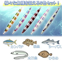 150g 5色セット ルアー メタル ジグ 遠投 夜光 淡水 海釣り ヒラマサ 青物 太刀魚 シーバス マグロ ヒラメ_画像4