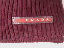 3065RMZ◎PRADA プラダ ニット マフラー ボルドー◎中古_画像2