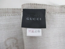 3188FMZ◎GUCCI グッチ GG柄 マフラー ストール ショール ベージュ系◎中古_画像5