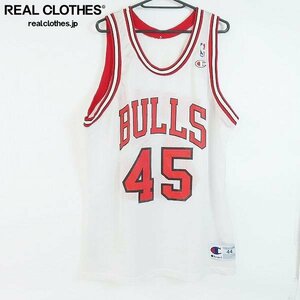 ☆Champion/チャンピオン NBA BULLS/シカゴ・ブルズ JORDAN/マイケル ジョーダン #45 ユニフォーム ホワイト/44 /LPL