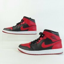 NIKE/ナイキ AIR JORDAN 1 MID BRED/エア ジョーダン 1 ミッド ブレッド 554724-074/29 /080_画像4