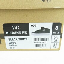 VANS/バンズ MT.EDITION MID/マウンテンエディションミッド V42 BLACK/WHITE スニーカー 665524-0001/26 /080_画像9