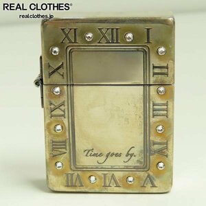 ZIPPO/ジッポー 1935 REPLICA/1935レプリカ Time goes by タイムゴーズバイ ストーン付き シルバーカラー 2016年製 /LPL