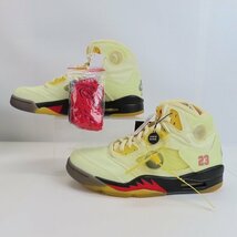 NIKE×OFF-WHITE/ナイキ×オフホワイト AIR JORDAN 5 RETRO SP SAIL/エアジョーダン5 セイル DH8565-100/28 /080_画像4