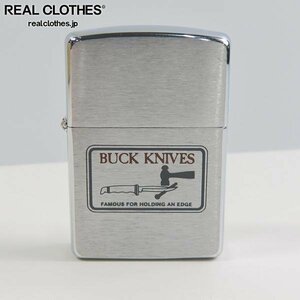 ZIPPO/ジッポー BUCK社 BUCK KNIVES/バックナイフ デザイン ブラッシュクローム 1994年製 /LPL
