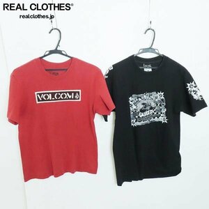 ☆VOLCOM/ボルコム Tシャツ レッド/ブラック 2点セット /000