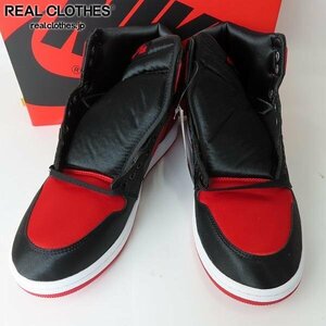 【未使用】NIKE/ナイキ WMNS AIR JORDAN 1 RETRO HI OG SATIN BRED/サテン ブレッド FD4810-061/29 /080