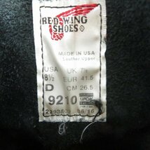 RED WING/レッドウィング 9inch/インチ Logger Boots/ロガーブーツ レースアップ 茶芯 ブラック 9210/8.5D /080_画像6