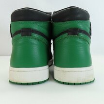 NIKE/ナイキ AIR JORDAN 1 RETRO HIGH OG/エアジョーダン1 ブラック/パイングリーン 555088-030/27.5 /080_画像2