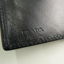 PRADA/プラダ ロゴ入り レザー 三つ折り財布 /LPL_画像8