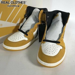 【未使用】NIKE/ナイキ AIR JORDAN 1 RETRO HIGH OG イエローオークル DZ5485-701 27.5 /080