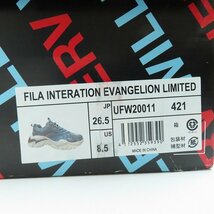 FILA x EVANGELION/フィラ×エヴァンゲリオン INTERATION BLUE 真希波マリ着用モデル スニーカー UFW20011-421/26.5 /080_画像10