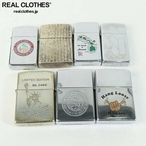 【おまとめ品】ZIPPO/ジッポー スリム/ノーマル ハンマー加工/ハワイ/自由の女神等 /LPL