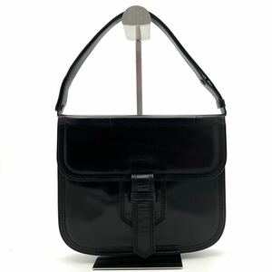 535 1円 美品 Yves Saint Laurent イブサンローラン 2way ショルダーバッグトートバッグ レザー ブラック