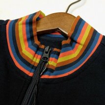 新品 ポールスミス ジップジャケット アーティストストライプ M 紺 スウェット 裏パイル Paul Smith メンズ 【2800】_画像2