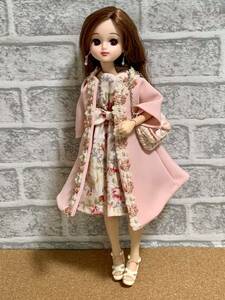 リカちゃん　ハンドメイド　服　春の装い　ピンク　洋服　22サイズ