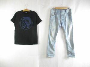 中古 ディーゼル DIESEL デニムパンツ ダメージジーンズ Tシャツ 半袖 4点 S 30 メンズ