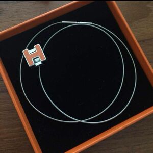 HERMES カージュドアッシュ　Hキューブネックレス