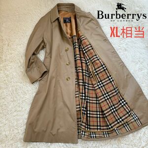 BURBERRYSバーバリー ステンカラーコート ノバチェック ライナー付　ロングコート　サイズXL相当