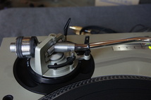 送料込 動作良好♪ Technics SL-1200MK3D スタイラスライトLEDグリーン改造 金メッキコネクタ交換済 DJターンテーブル レコードプレーヤー_画像5