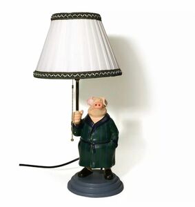 ★即納★「アメリ」豚のランプ ミヒャエル・ゾーヴァ 卓上ランプ 電気スタンド 陶器人形 ナイトスタンド