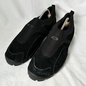 00s OAKLEY Oacley suede shoes US9 27.0cm black black slip-on shoes sneakers 90s Old Vintage used 