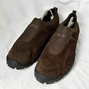00s OAKLEY Oacley suede shoes US9 27.0cm Brown tea slip-on shoes sneakers 90s Old Vintage used 