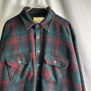 USA製 90s WOOLRICH オンブレ チェック ウール シャツ ジャケット XL ビッグサイズ シャドー ウールリッチ 80s 00s オールド ビンテージの画像1