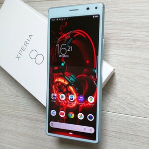 Xperia 8 エクスペリア　ブルー　 かなり美品になります。　 RAM4GB.ROM64GB ドコモ系SIMも認識OK 　 Ymobile版 　902SO　SIMロック解除済