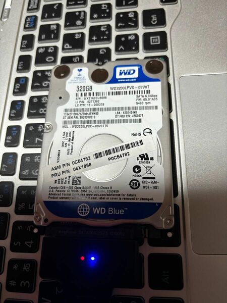 （最安値）Western digital SATA 320GB WD3200LPVX-08V0T 正常動作品