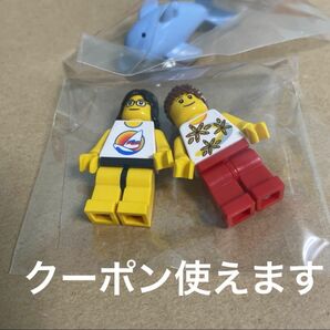 LEGO ミニフィグ レゴ 男女2人とイルカ　セット