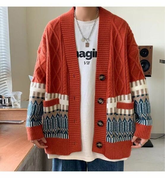 韓国ファッション ニットカーディガン セーター