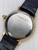 T964 FAVRE-LEUBA/ファーブル・ルーバ レディース クォーツ 腕時計 4p レザーベルト 黒文字盤_画像8
