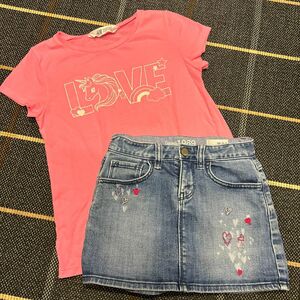 H&M Tシャツ GAP KIDS デニムスカート　セット　130cm