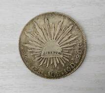 メキシコ 8レアル銀貨 貿易銀 REPUBLICA MEXICANA 8R M 1881 M.H.10D 20G 直径約38.7mm/厚さ約2.4mm/重量約26.8～9g 硬貨 真贋不明 中古_画像2