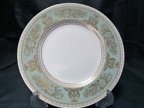 18CM 壺印 美品◇自宅保管 ウェッジウッド コロンビアセージグリーン ケーキプレート 旧刻印 WEDGWOOD