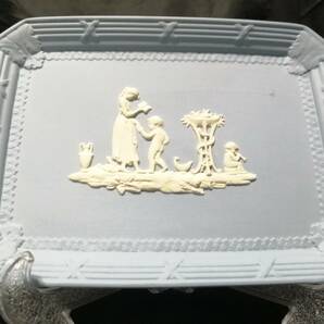 16X12CM 未使用相当品◇自宅保管 ウェッジウッド ジャスパー トレー 陶器 WEDGWOODの画像2